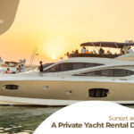 Yacht Rental Dubai | Sunset Shared Yacht Tour Dubai Blog Banner by Yacht in Dubai