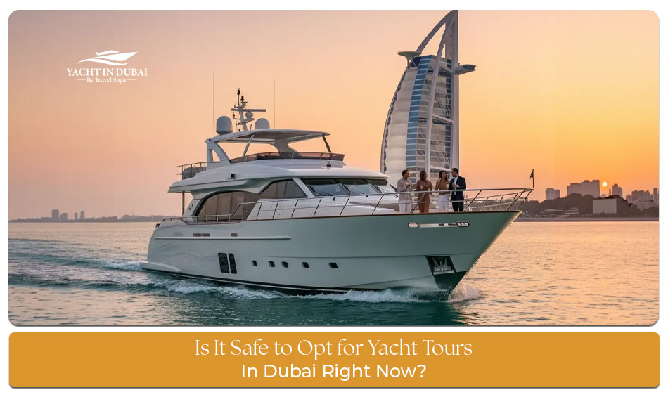 Luxury yacht tour in Dubai marina waters